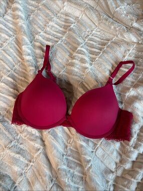 NWT Soma Pink Embraceable Lace Trim Push-Up Bra SZ 34C